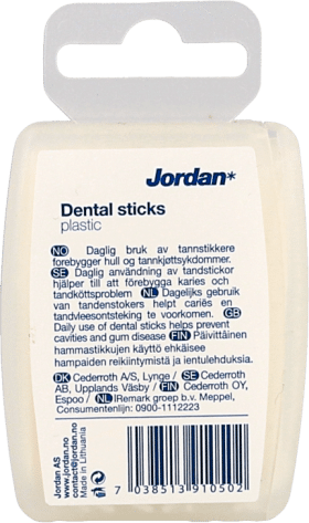 Tandenstoker plastic 60 stuks Jordan