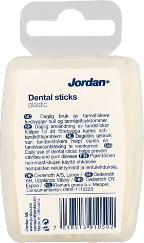 Tandenstoker plastic 60 stuks Jordan
