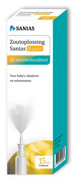 Zoutoplossing neusspray 8 mg/ ml 15 ml Sanias