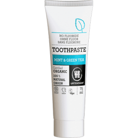 Tandpasta munt/groene thee 75 ml Urtekram