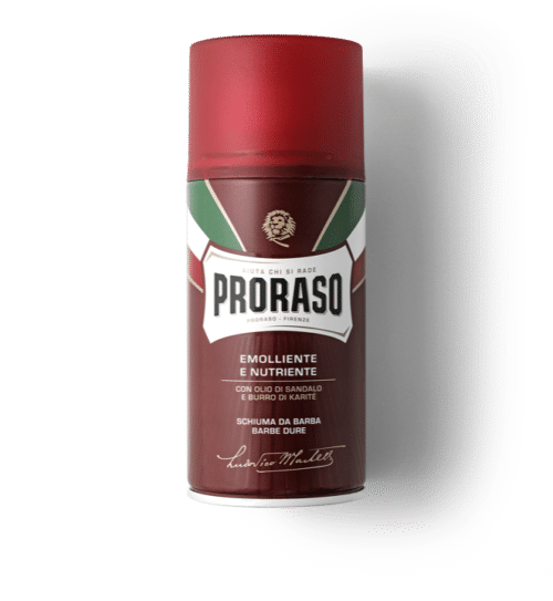 Scheerschuim met Sandelwood & Shea Olie 300 ml (Rood) Proraso
