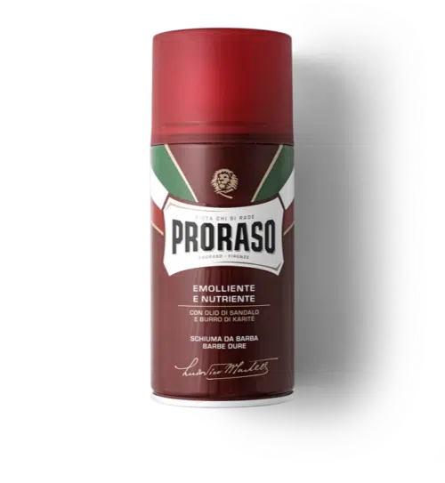 Scheerschuim met Sandelwood & Shea Olie 300 ml (Rood) Proraso