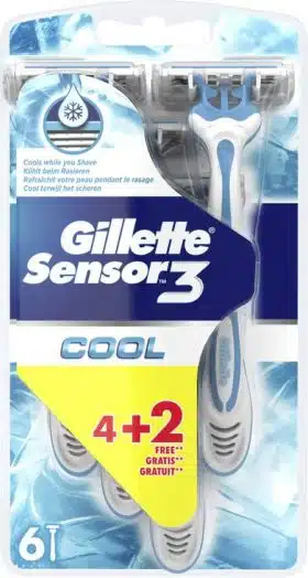 Sensor 3 cool wegwerpmesjes 6st Gillette