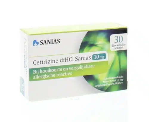Cetirizine 10 mg DICHL 30 tabletten Sanias