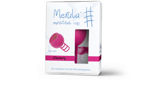 Menstruatie cup strawberry roze 1 stuks Merula
