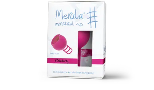 Menstruatie cup strawberry roze 1 stuks Merula