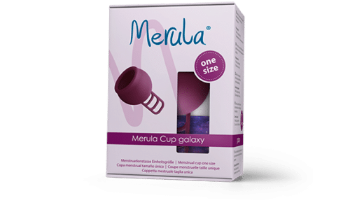 Menstruatie cup galaxy paars 1 stuks Merula