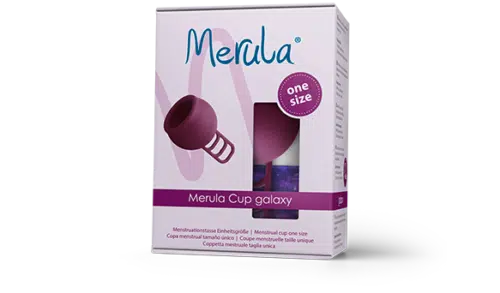 Menstruatie cup galaxy paars 1 stuks Merula