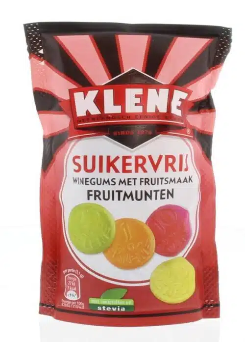 Fruitmunten suikervrij 105 gram Klene