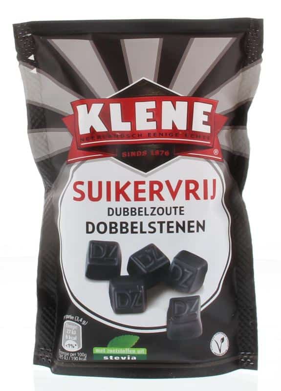 KLENE Dubbelzoute Dobbelstenen 100 gram