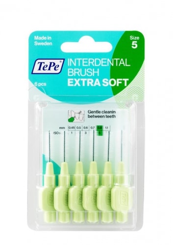 Interdental ragers extra zacht 0.8 mm licht Groen Tepe