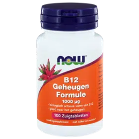 Vitamine B12 geheugenformule 1000 mcg 100 zuigtabletten NOW