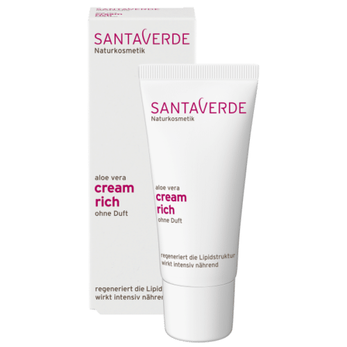 Aloe vera cream rich parfumvrij 30 ml Santaverde