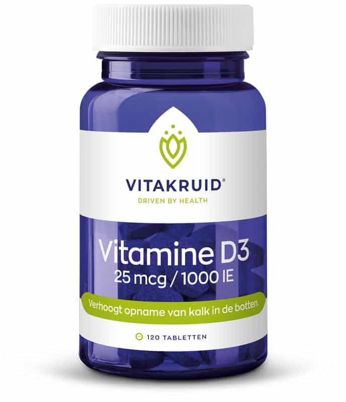 Vitamine D3 25 mcg 120 tabletten Vitakruid