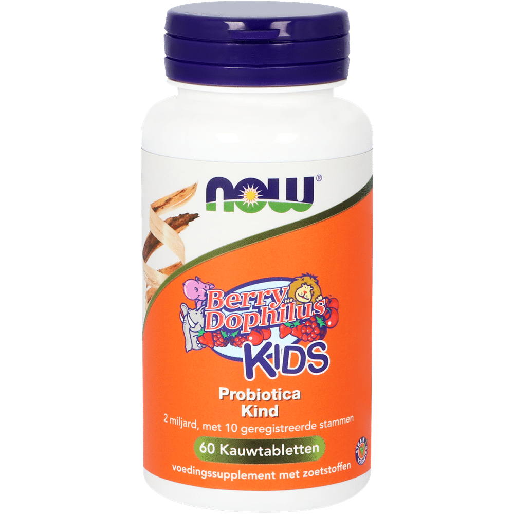 Berry Dophilus™ Kids probioticapsules kind 60k tabletten NOW