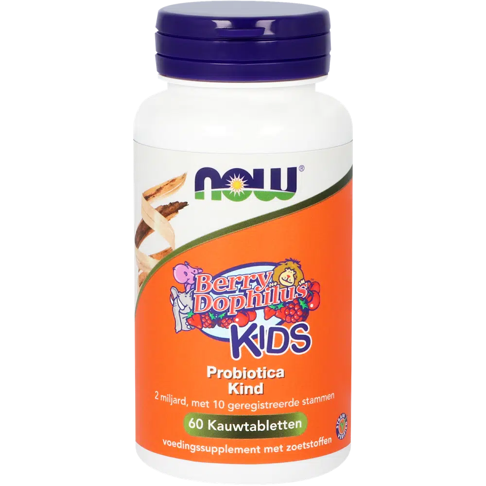 Berry Dophilus™ Kids probioticapsules kind 60k tabletten NOW