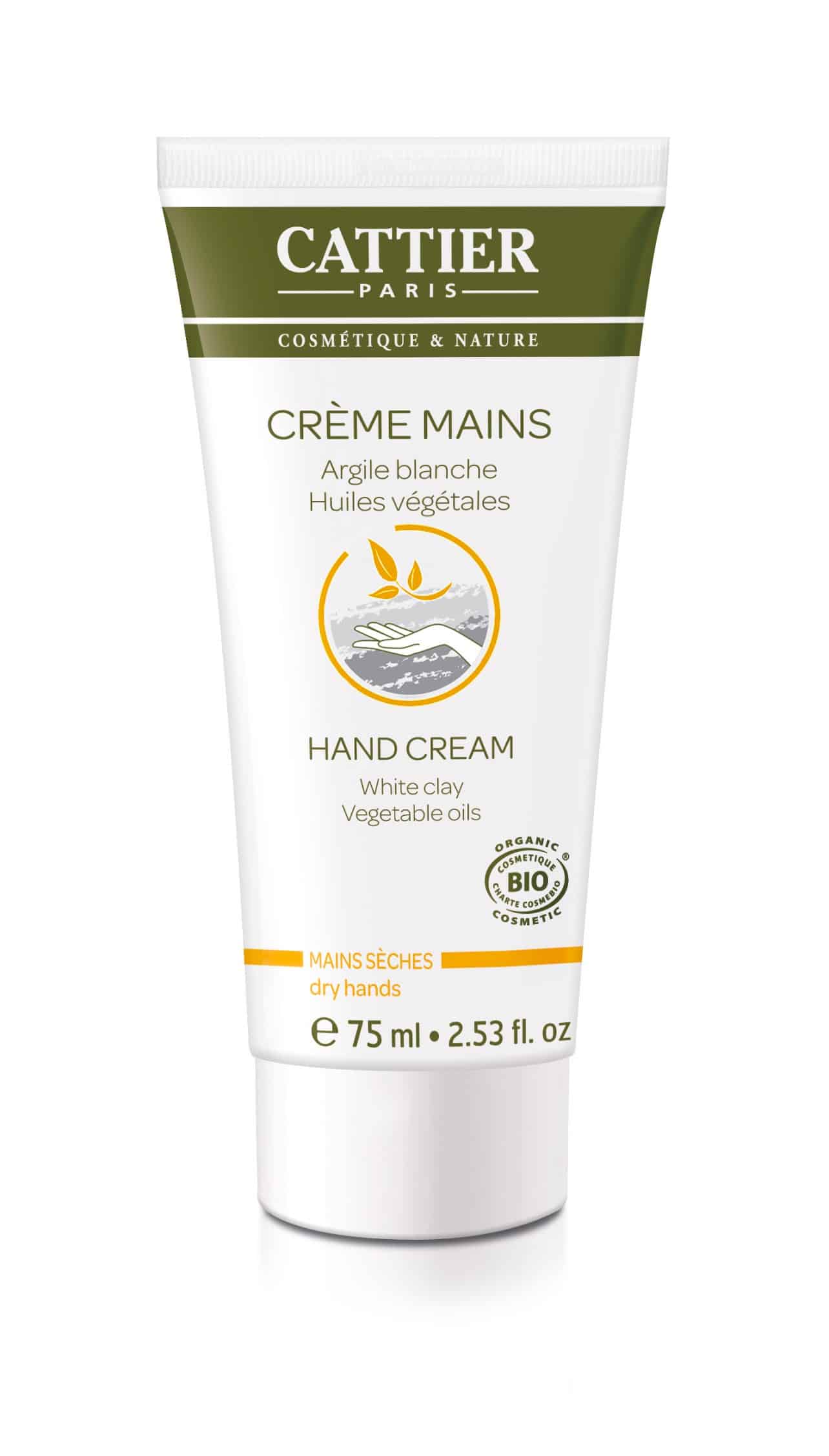 Handcrème witte klei 75 ml Cattier