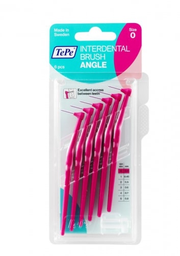 Interdental ragers Angle 0.4mm 6st roze TePe