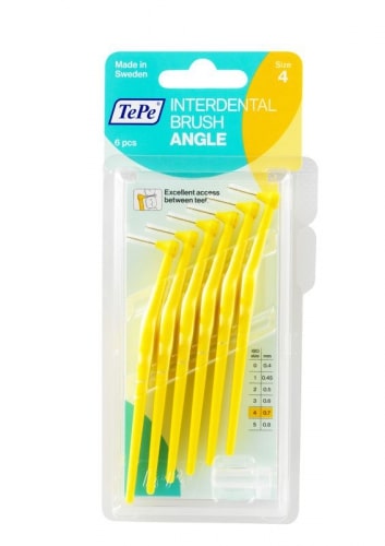 Interdental ragers Angle 0.7mm geel Tepe