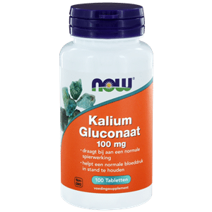 Kalium gluconaat 100 mg 100 tabletten NOW