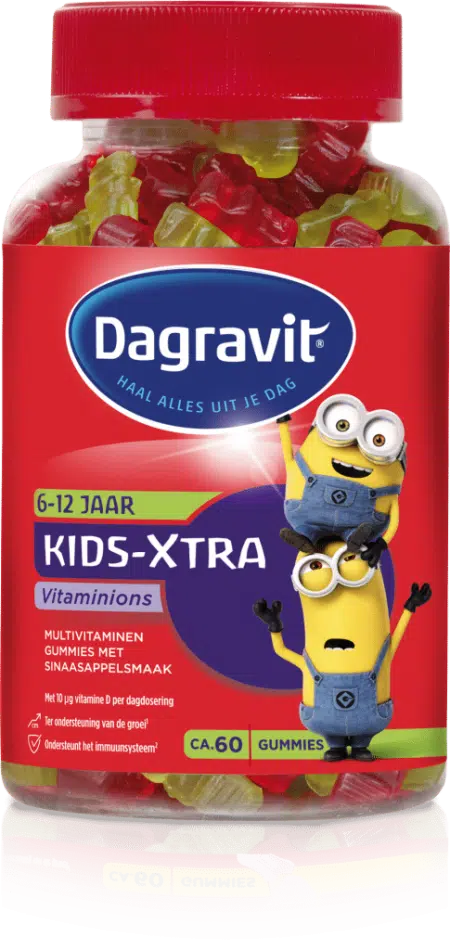 Kids-Xtra vitaminions gums 6+ 60 stuks Dagravit