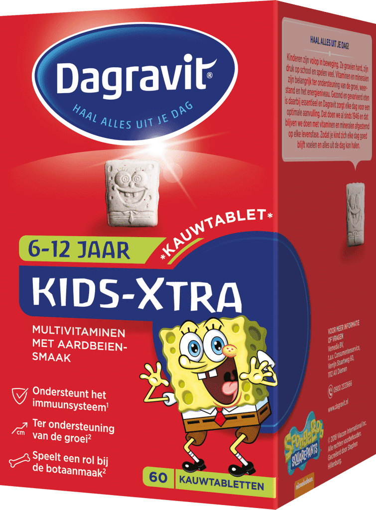 Multi kids aardbei 6-12 jaar 60 kauwtabletten Dagravit