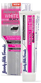 Perfect white black sensitive tandpasta 125ml Beverly Hills