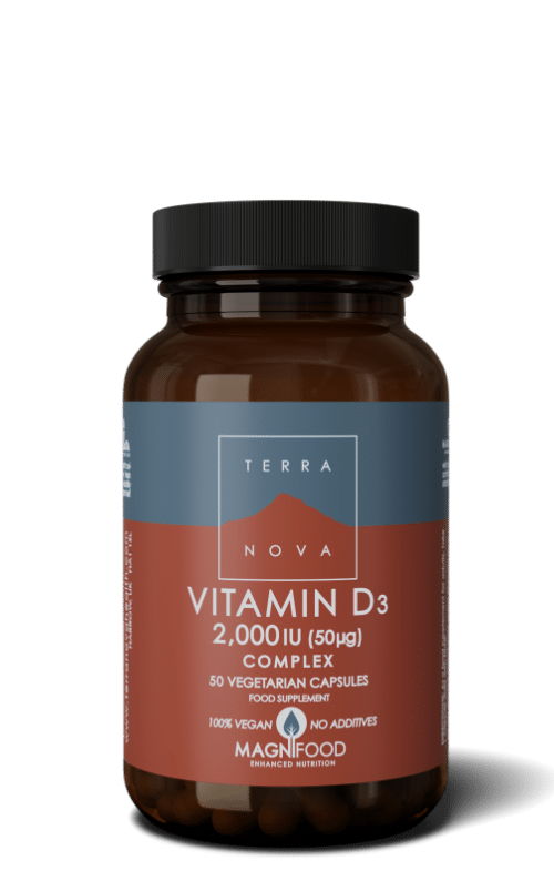 Vitamine D3 2000IU complex 50 vegi-capsules Terranova