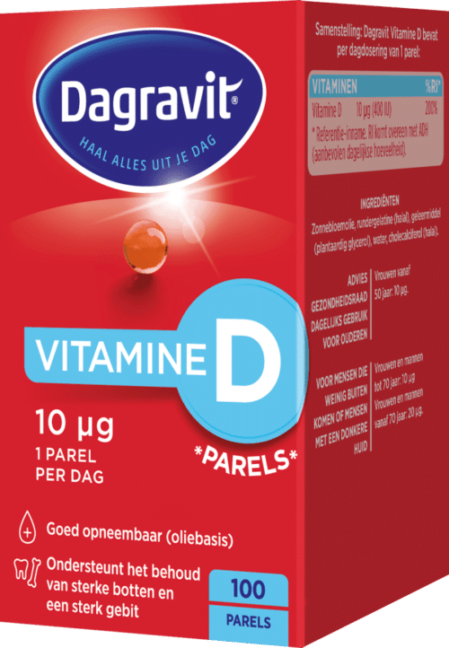 Vitamine D pearls 400IU 100 stuks Dagravit