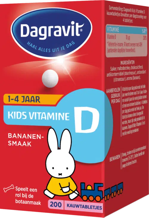 Vitamine D tablet kids 200 stuks Dagravit