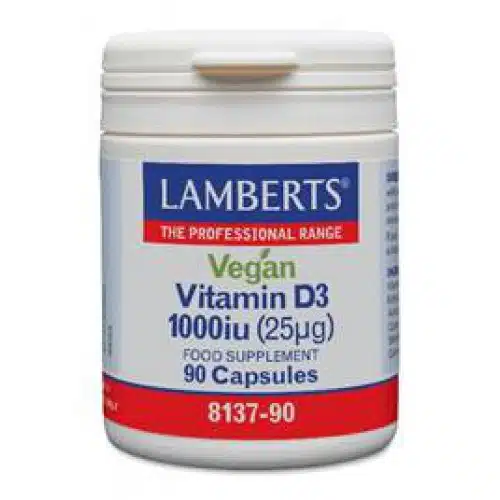Vitamine D3 1000IE 25 mcg vegan 90 capsulles Lamberts