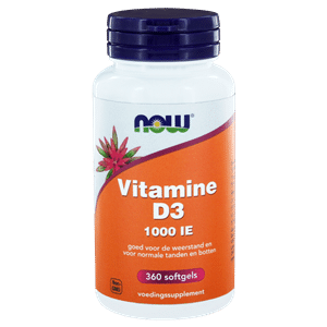 Vitamine D3 1000IE 360 softgels NOW