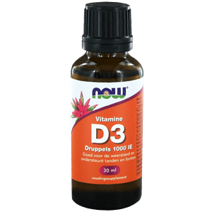 Vitamine D3 druppels 1000IE 30 ml NOW