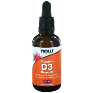 Vitamine D3 druppels 400IE 60 ml NOW