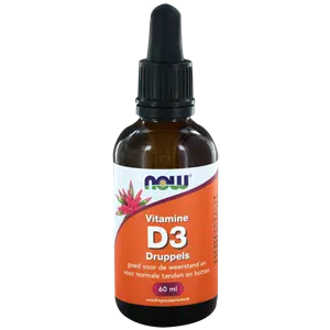 Vitamine D3 druppels 400IE 60 ml NOW