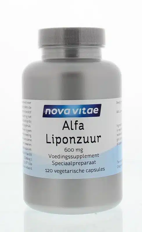 Alfa liponzuur 600 mg 120 capsules Nova Vitae