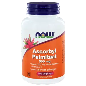 Ascorbyl palmitaat 500 mg 100 vegi-caps NOW