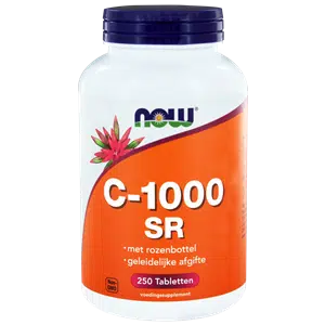 C-1000 Sustained Release met rozenbottel 250 tabletten NOW
