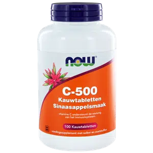 C-500 kauwtabletten sinaasappelsmaak 100 kauwtabletten NOW