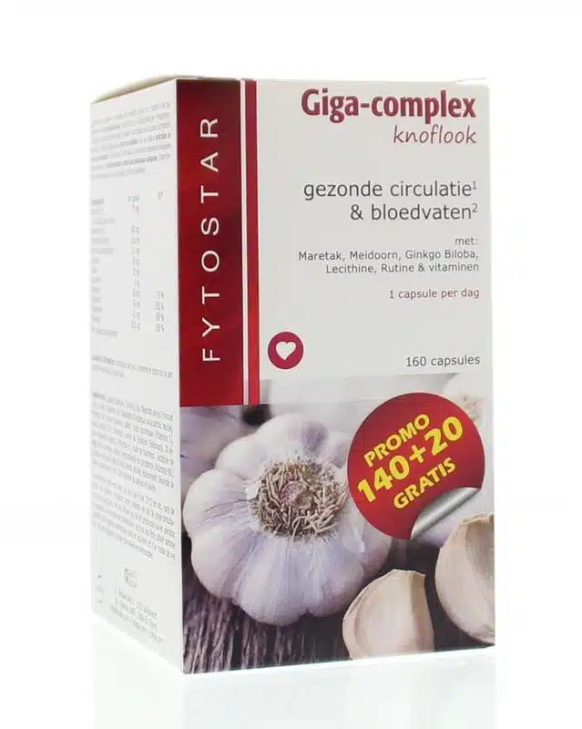 Giga complex knoflookformule maxi 160 capsules Fytostar