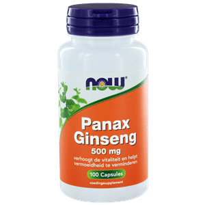 Panax ginseng 500 mg 100 vegi-caps NOW
