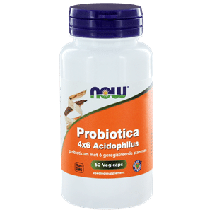 Probioticapsules 4 x 6 acidophilus 60 vegi-caps NOW