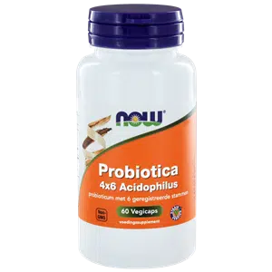 Probioticapsules 4 x 6 acidophilus 60 vegi-caps NOW