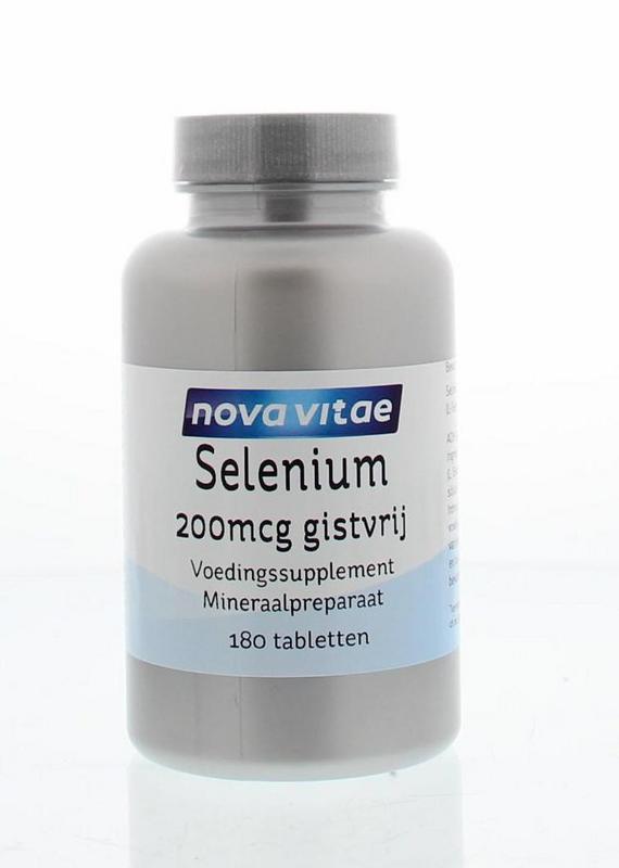 Selenium 200 mcg gistvrij 180 stuk Nova Vitae