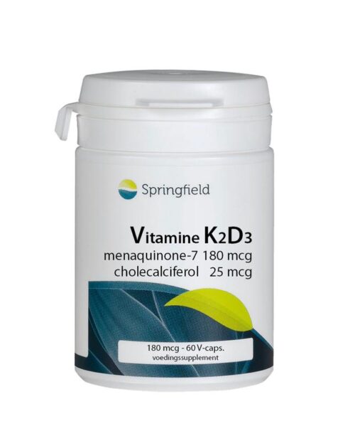 Vit K2-D3 180 & 25 mcg 60 vegicaps Springfield