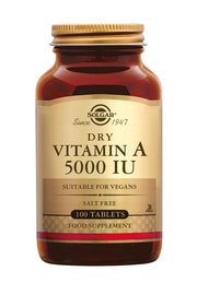 Vitamine A 5000 iu 100 tabletten Solgar