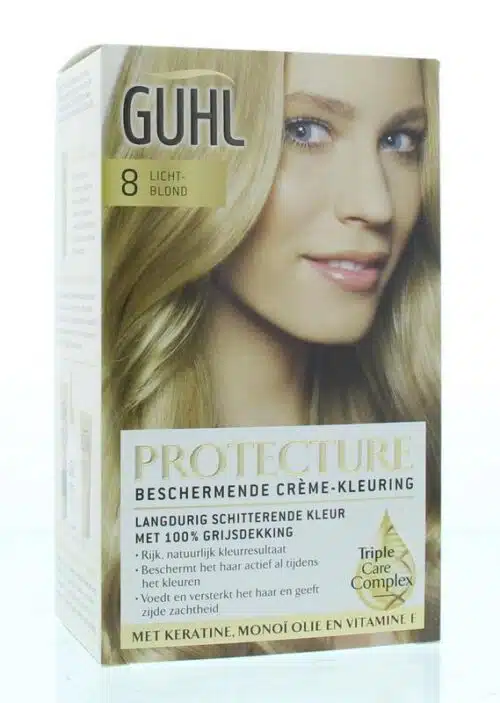 Beschermende cremekleur 8 lichtblond 1 set Guhl