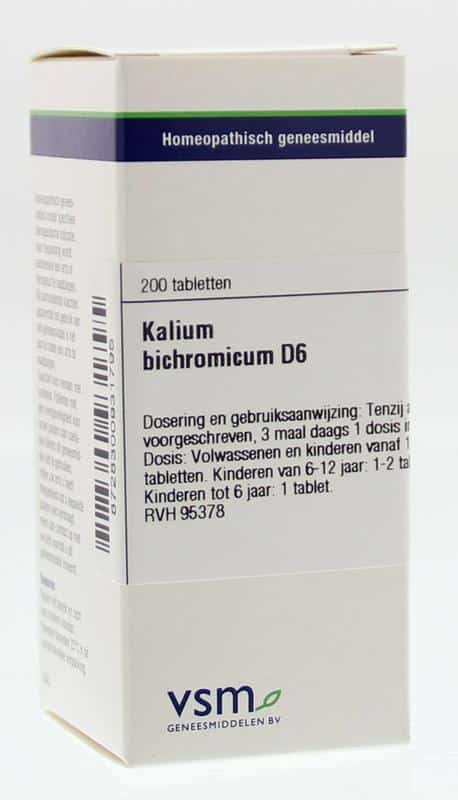 Kalium bichromicum D6 200 tabletten VSM