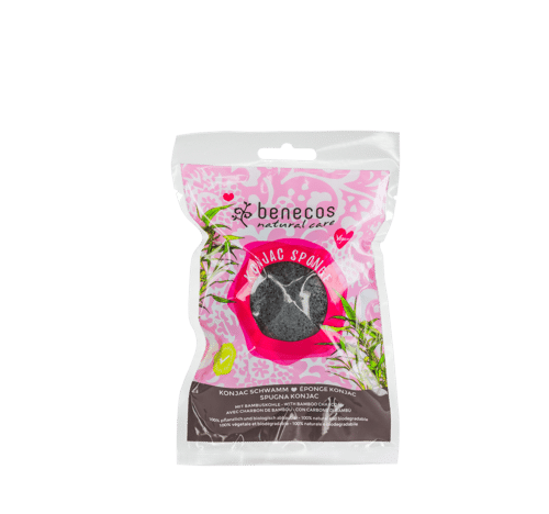 Konjac spons black bamboo 1 stuk Benecos