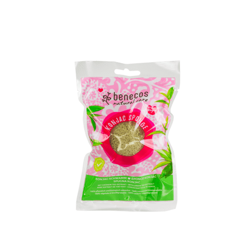 Konjac spons green tea 1 stuk Benecos